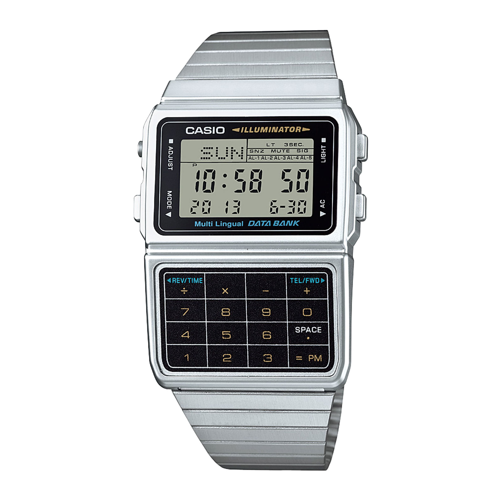 Reloj CASIO DBC-611-1D Resina Hombre Plateado