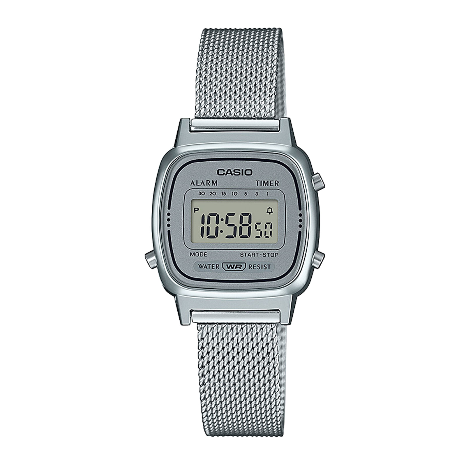 Reloj CASIO LA670WEM-7D Resina Mujer Plateado