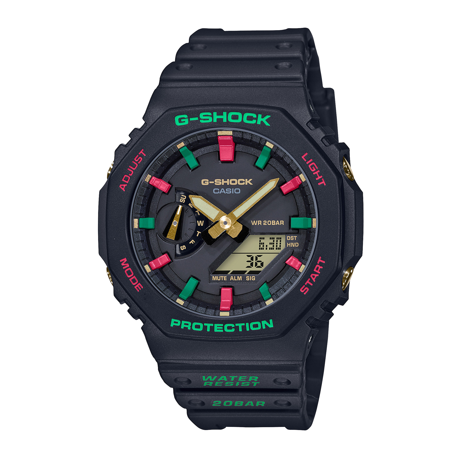 Reloj G-SHOCK GA-2100TH-1A Carbono/Resina Hombre Negro