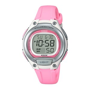 Reloj CASIO LA670WEM-7EF, para señora o niña, resistente al agua, alarma,  crono, luz led, pulsera de acero ajustable.