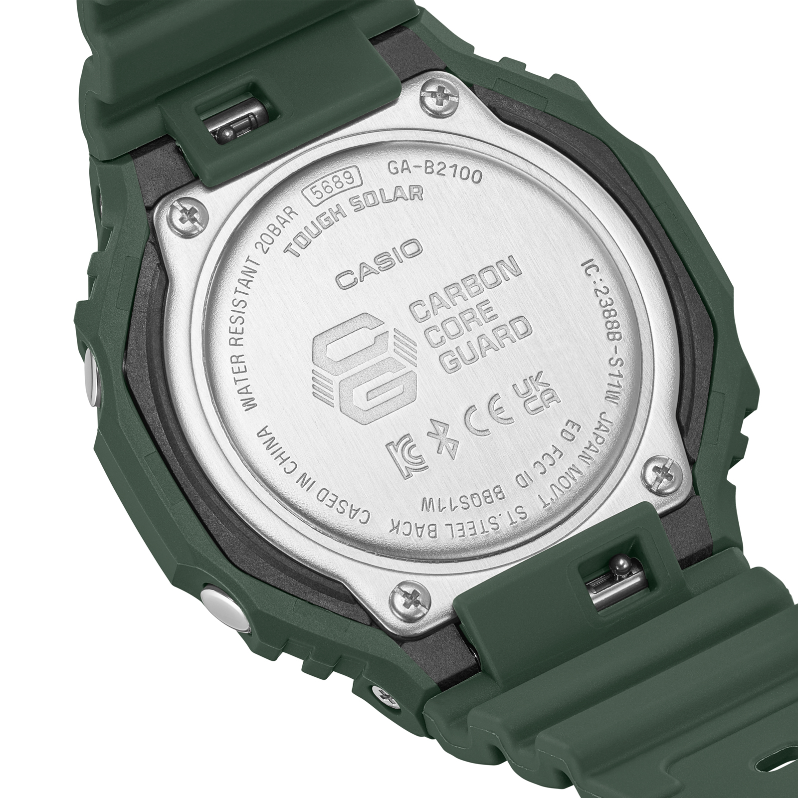 Reloj G-SHOCK GA-B2100-3A Carbono/Resina Hombre Verde