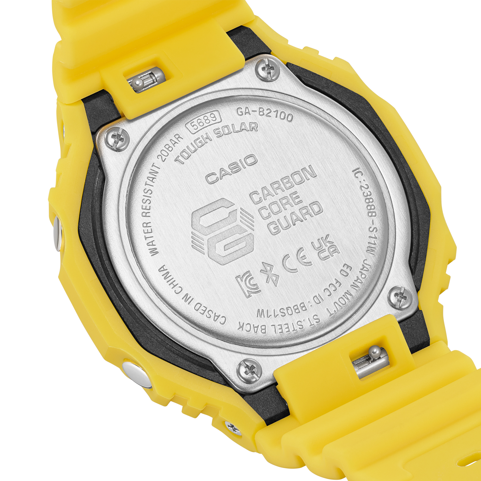 Reloj G-SHOCK GA-B2100C-9A Carbono/Resina Hombre Amarillo