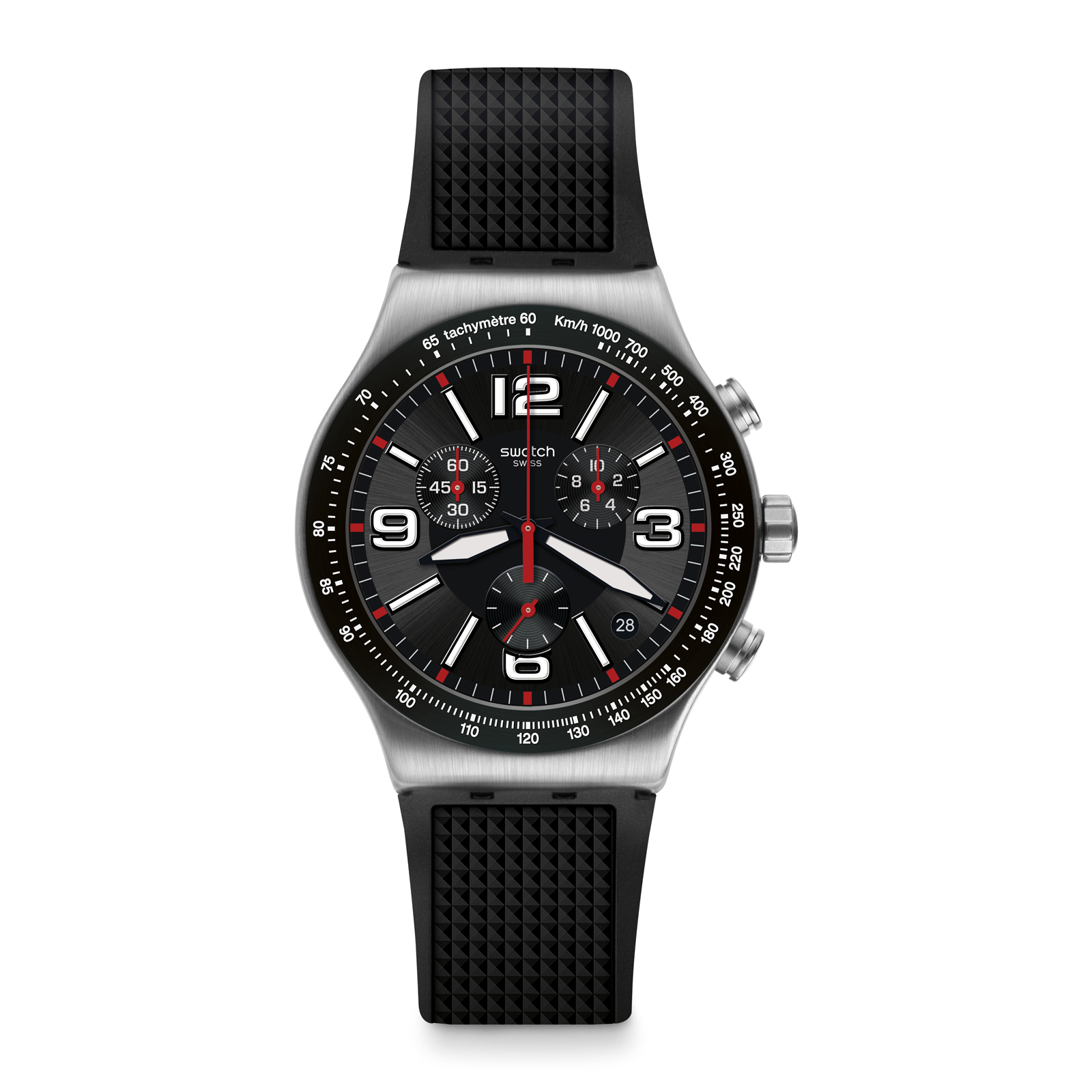 Reloj SWATCH VERY DARK GRID YVS461 Plateado