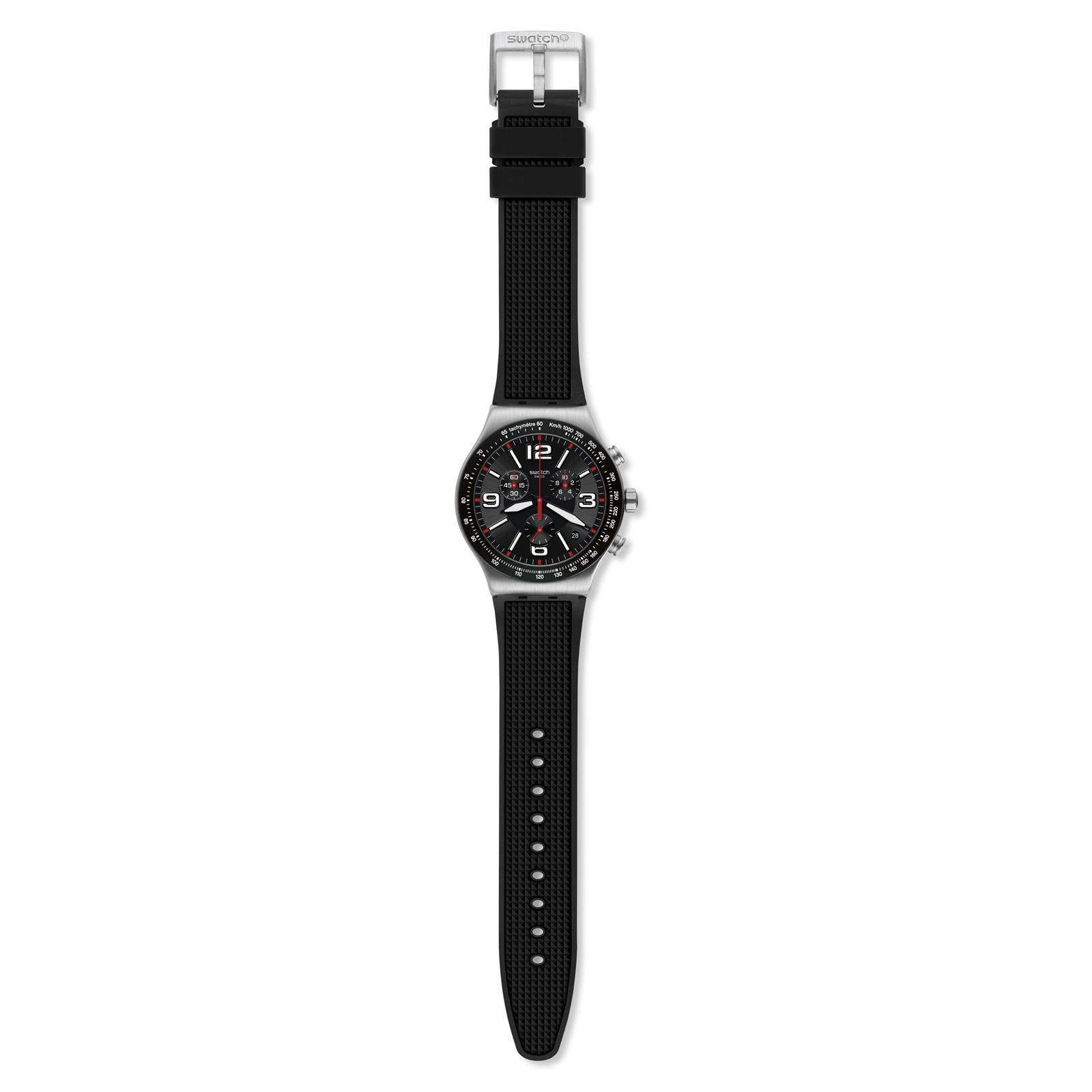 Reloj SWATCH VERY DARK GRID YVS461 Plateado
