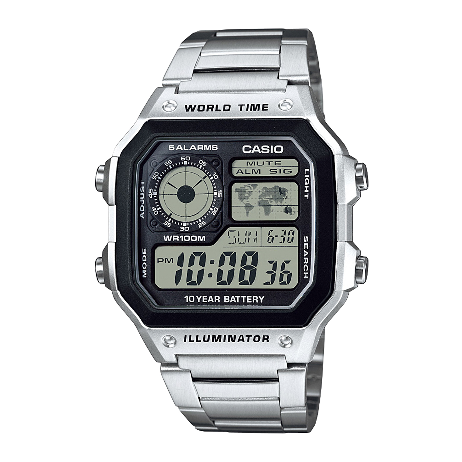 Reloj CASIO AE-1200WHD-1A Resina Hombre Plateado