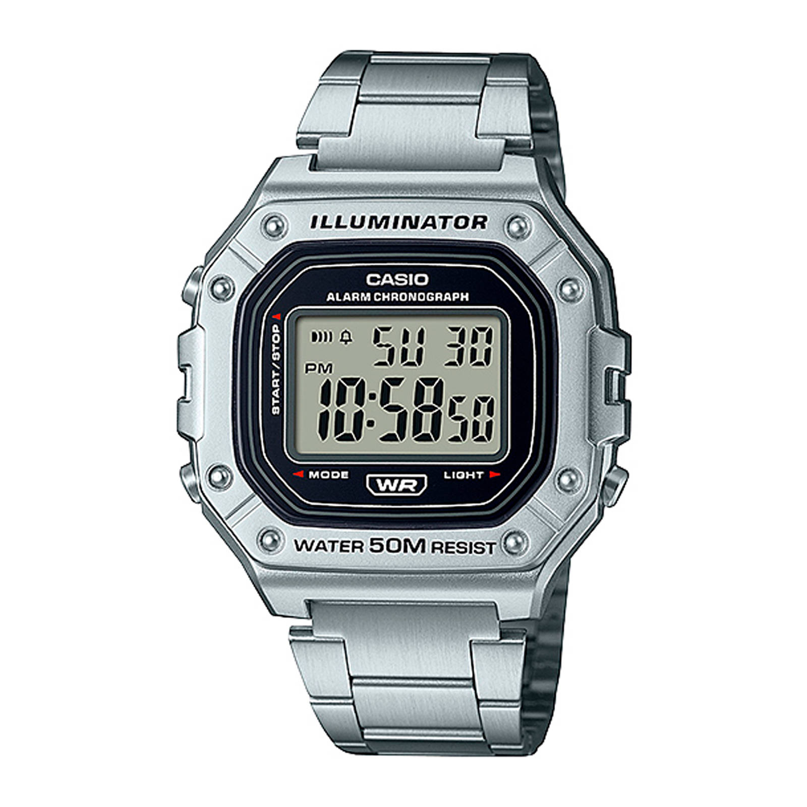 Reloj CASIO W-218HD-1A Resina Hombre Plateado