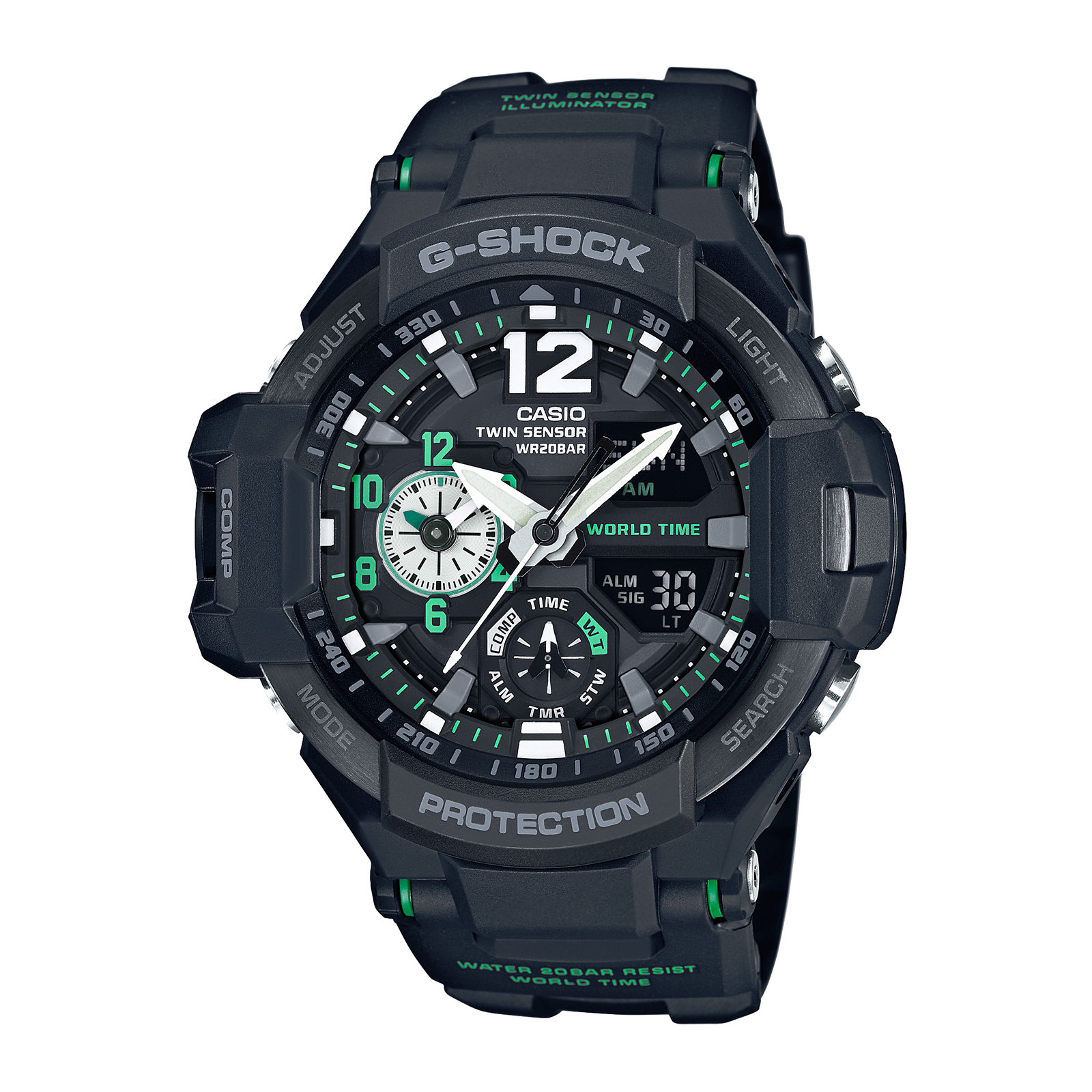 Reloj G-SHOCK GA-1100-1A3 Resina/Acero Hombre Negro