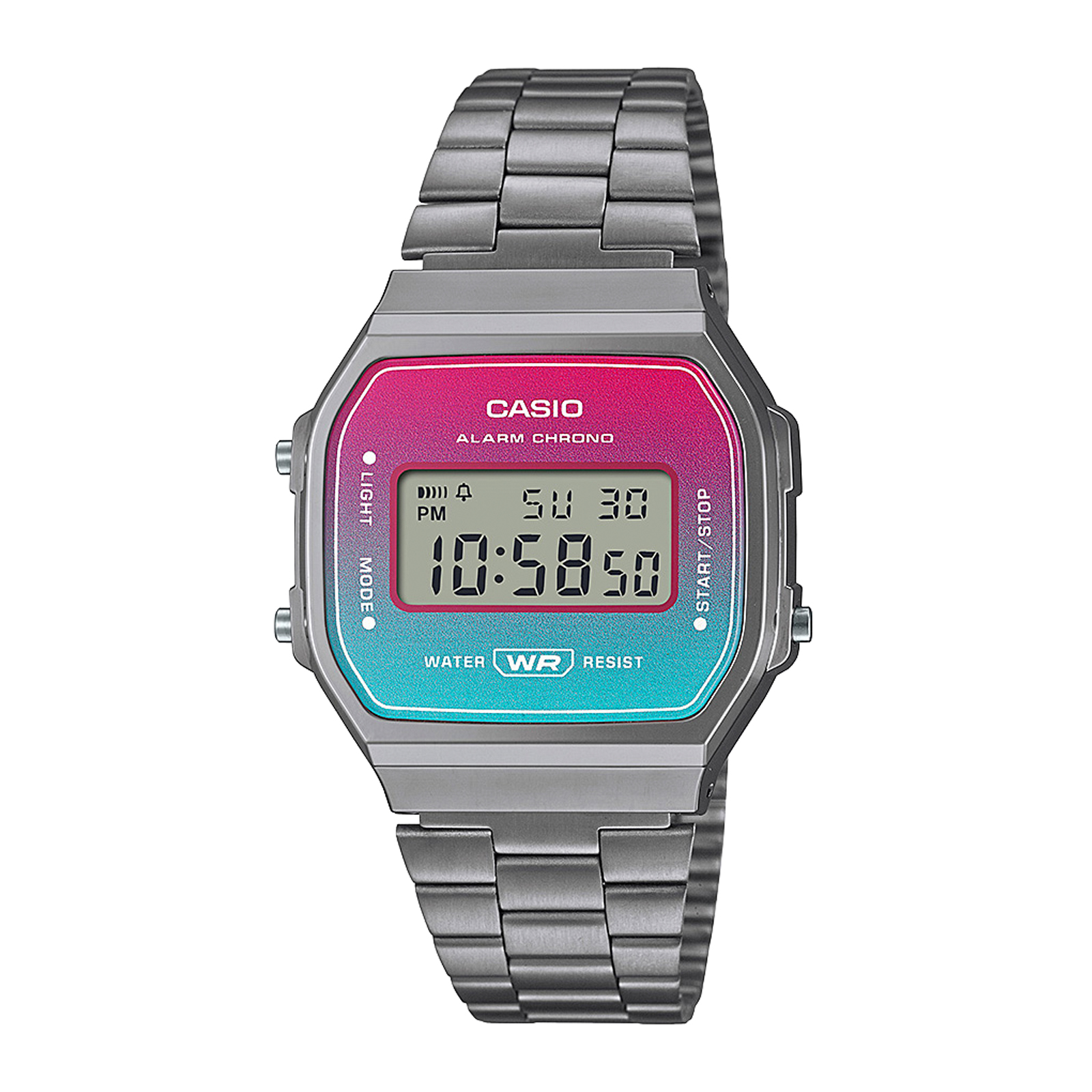 ✨ Reloj Casio Vintage dorado y correa transparente, A168XESG-9AEF.