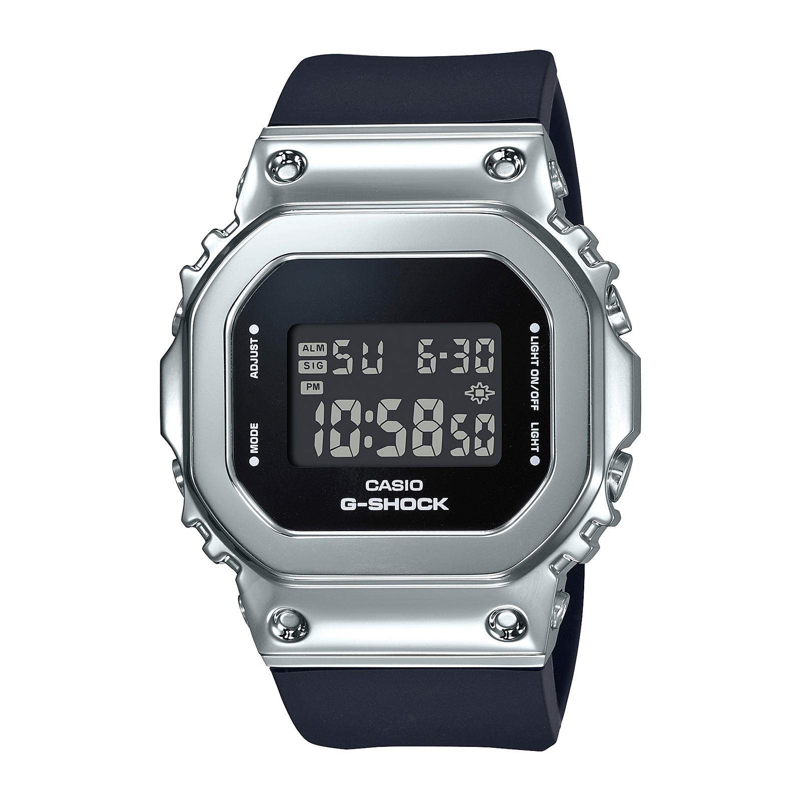 Reloj G-SHOCK GM-S5600-1D Resina/Acero Mujer Plateado