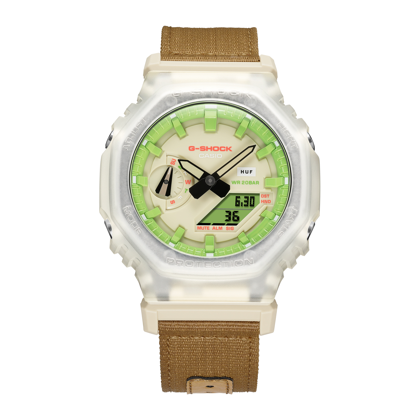 Reloj G-SHOCK GA-2100HUF-5A Carbono/Resina Hombre Crema