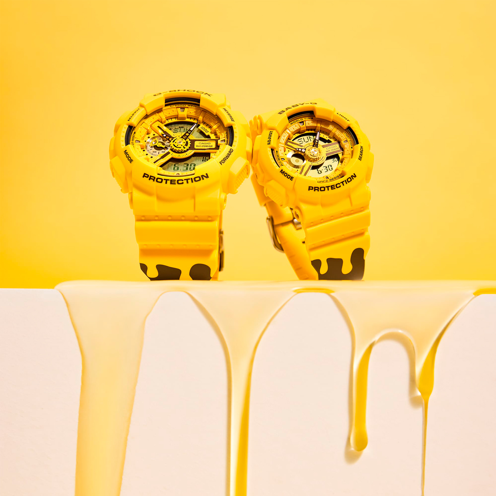 Pack Relojes G-SHOCK & BABY-G SLV-22A-9A Resina Unisex Amarillo