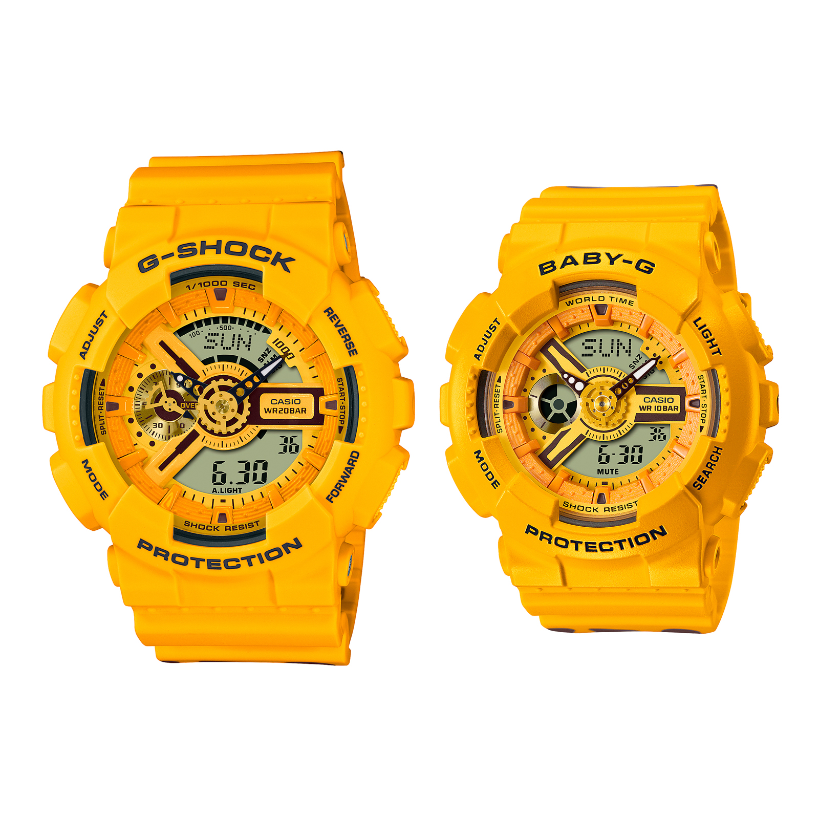 Pack Relojes G-SHOCK & BABY-G SLV-22A-9A Resina Unisex Amarillo