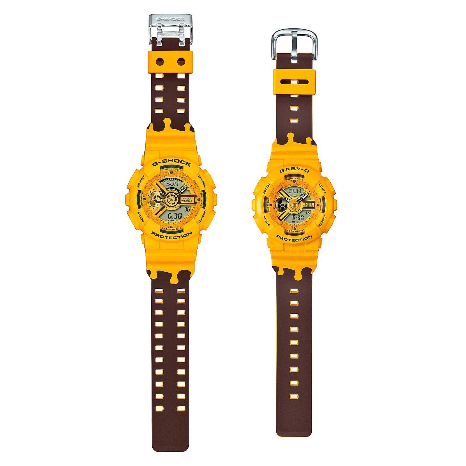 Pack Relojes G-SHOCK & BABY-G SLV-22A-9A Resina Unisex Amarillo