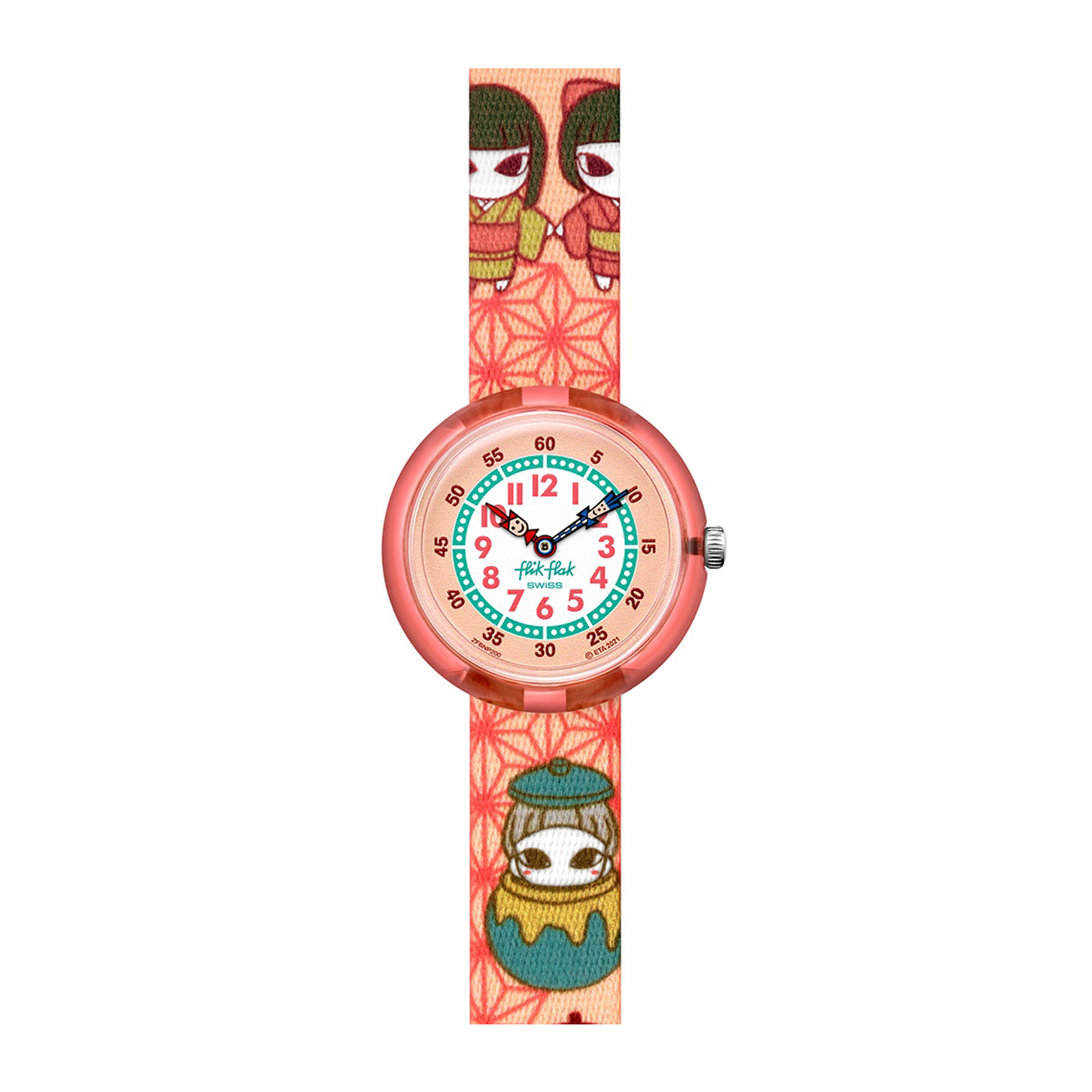 Reloj FLIK FLAK ZASHIKI-WARASHI ZFBNP200 Niños Naranja