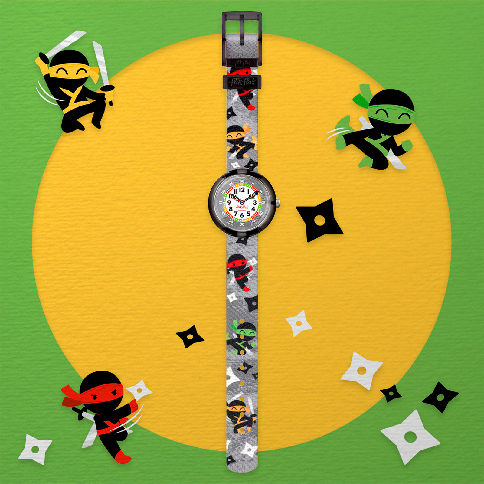 Reloj FLIK FLAK WAKUWAKU ZFBNP203 Niños Negro