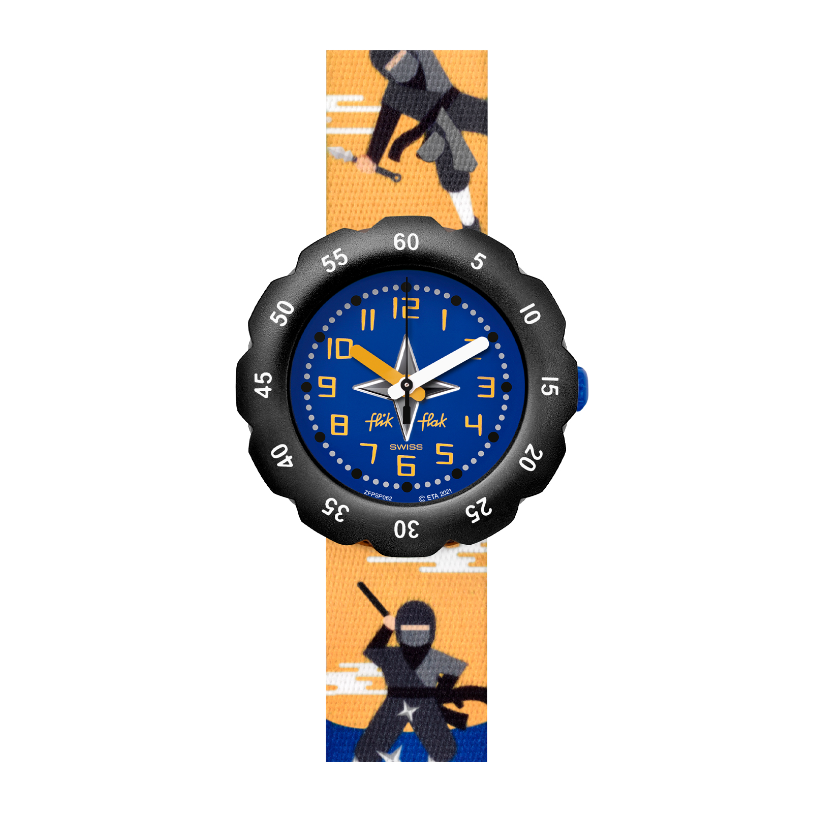 Reloj FLIK FLAK NINJAMAZING ZFPSP062 Niños Negro