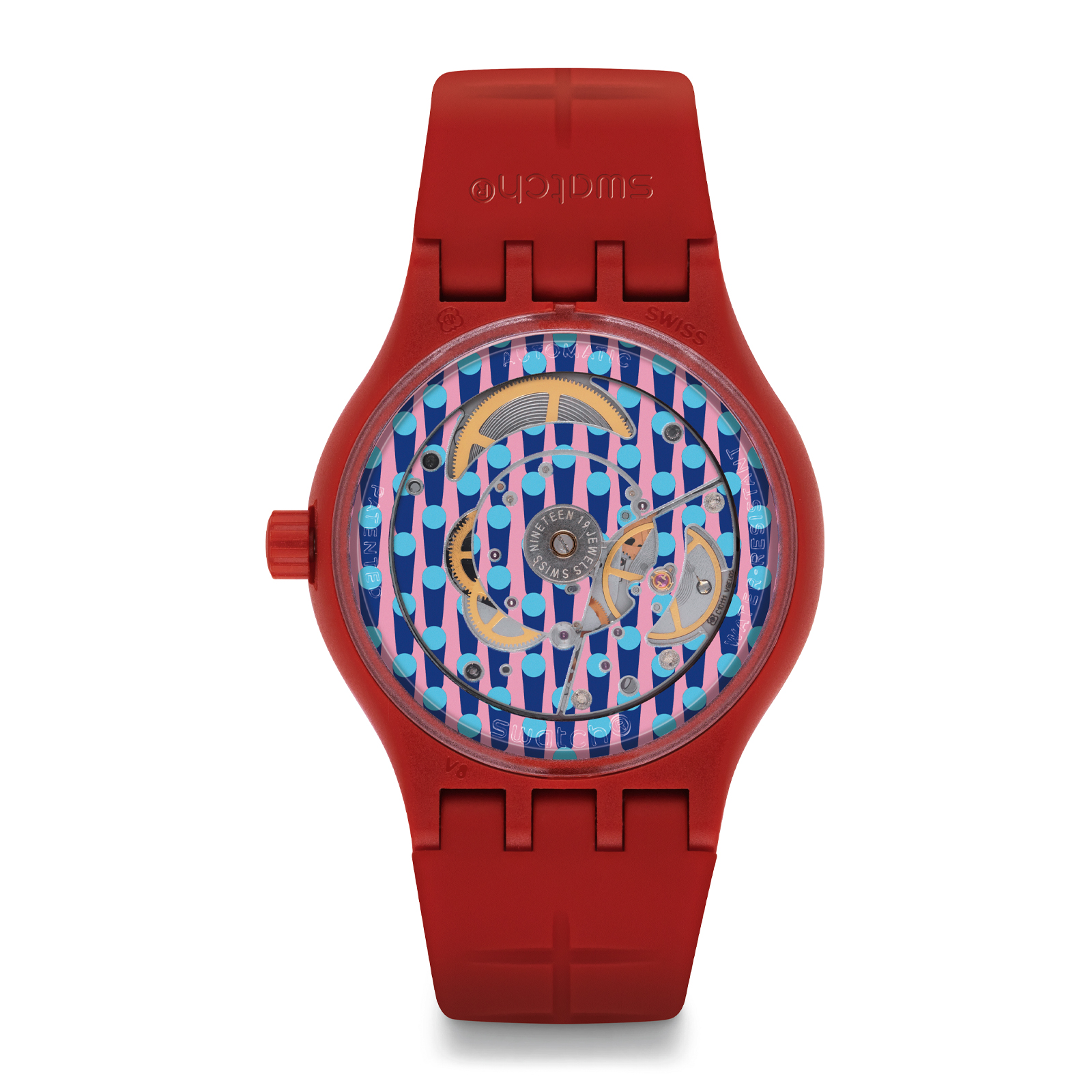 Reloj SWATCH SISTEM CORRIDA SUTR403 Rojo