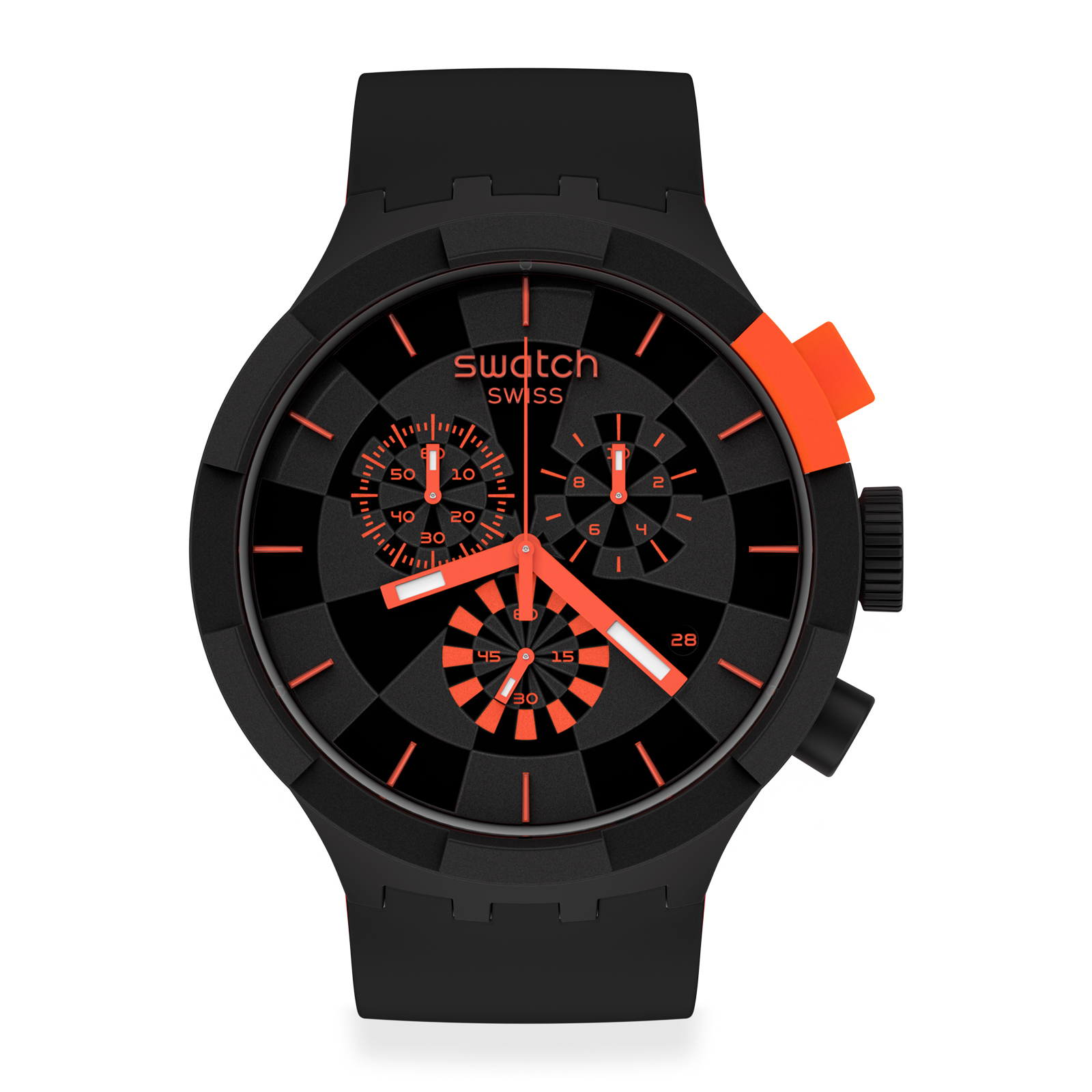 Reloj SWATCH CHECKPOINT RED SB02B402 Negro