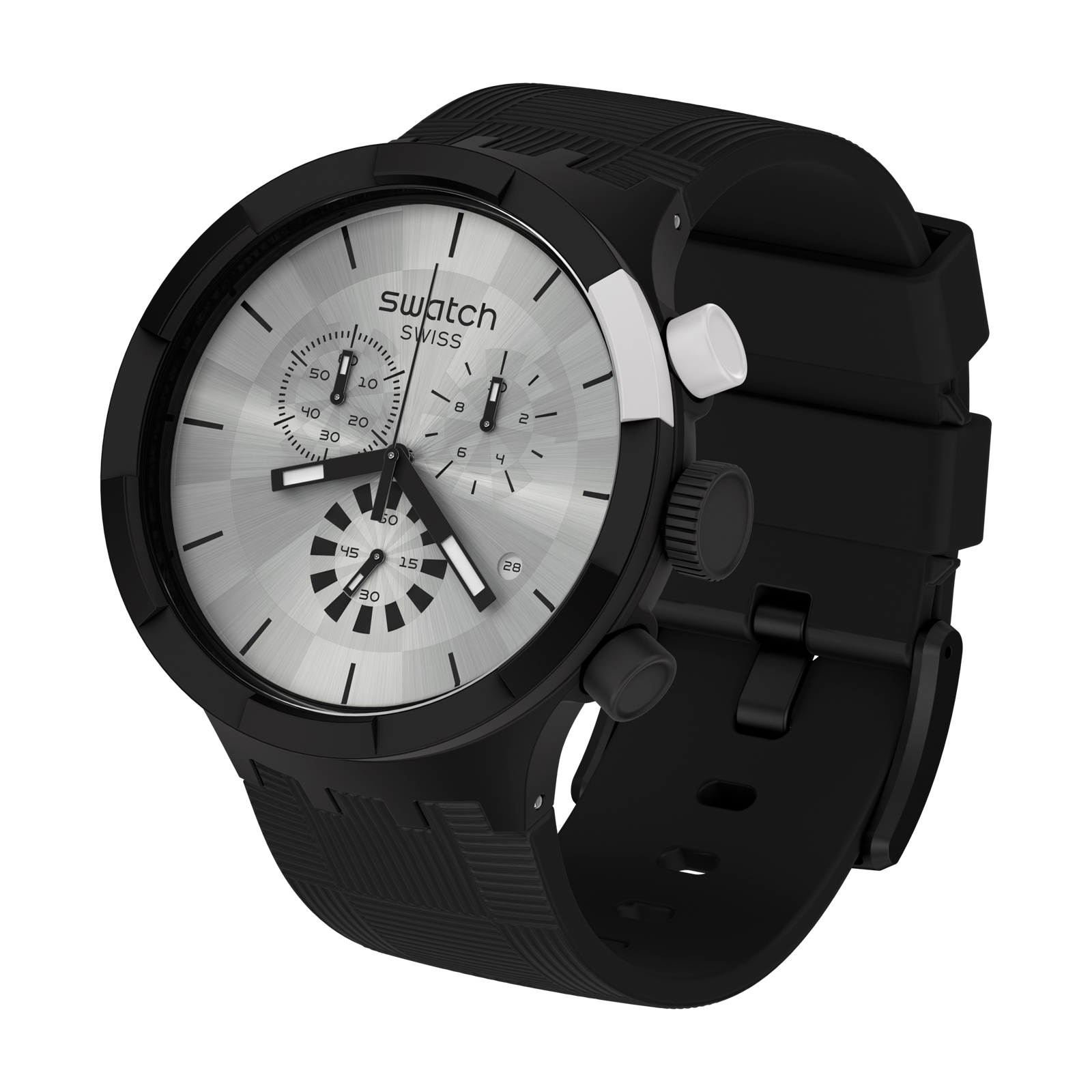 Reloj SWATCH CHEQUERED SILVER SB02B404 Negro