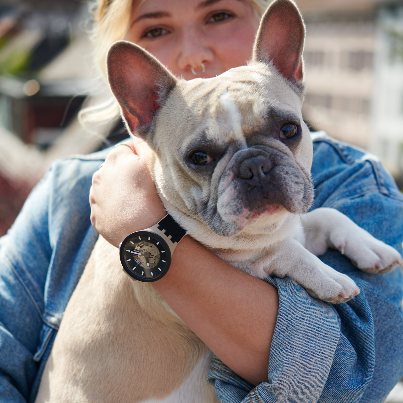 Reloj SWATCH TIME FOR TAUPE SB03C100 Rosado