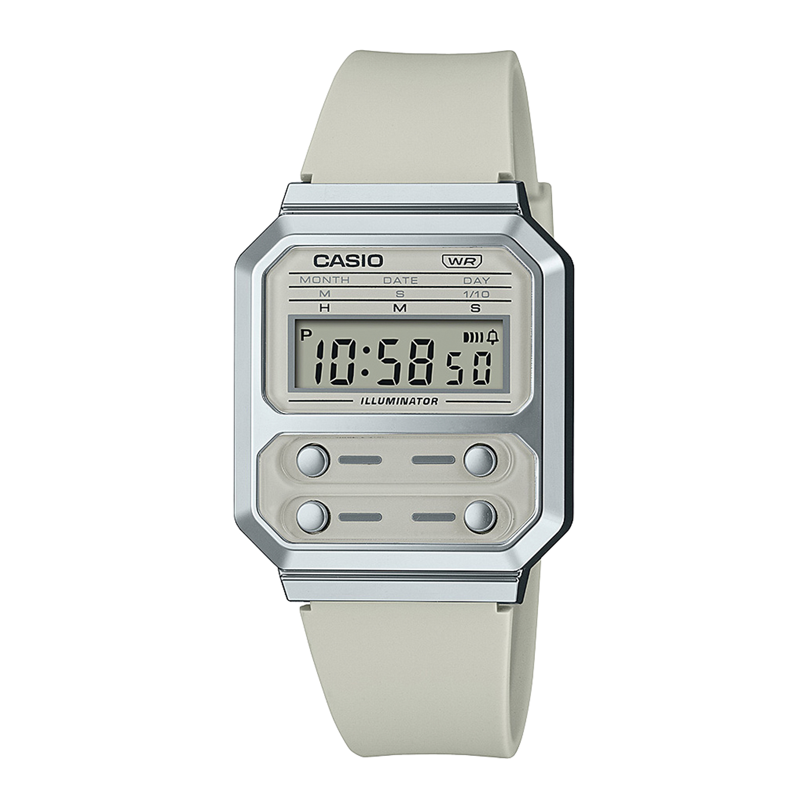 Reloj CASIO A100WEF-3A Resina Plateado Btime