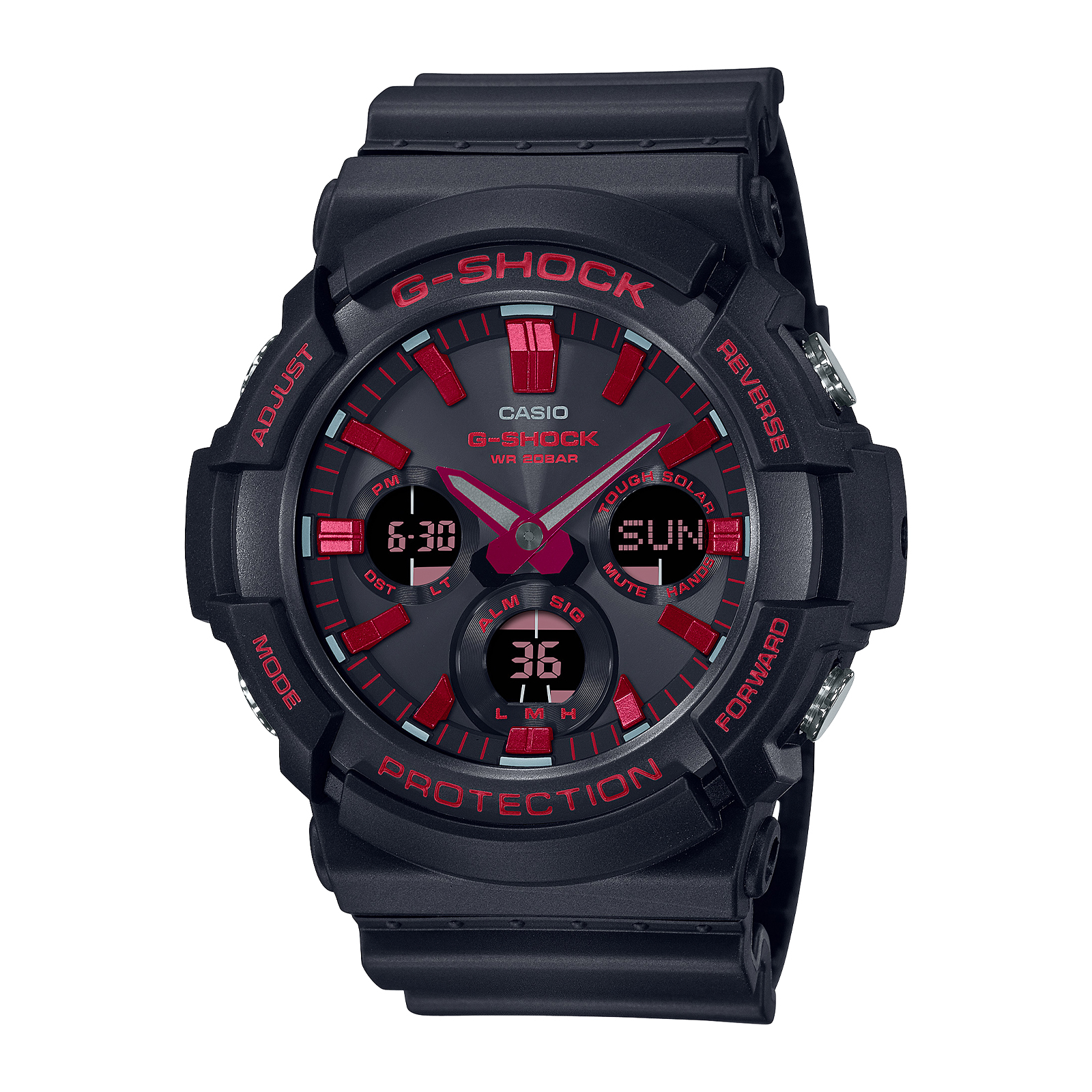Reloj G-SHOCK GAS-100BNR-1A Resina/Aluminio Hombre Negro