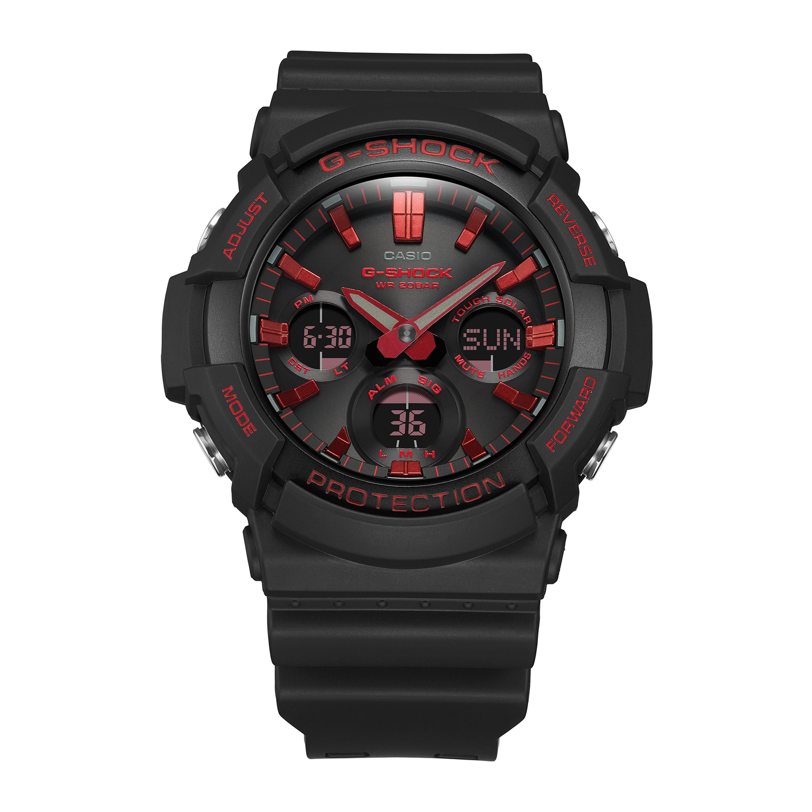 Reloj G-SHOCK GAS-100BNR-1A Resina/Aluminio Hombre Negro