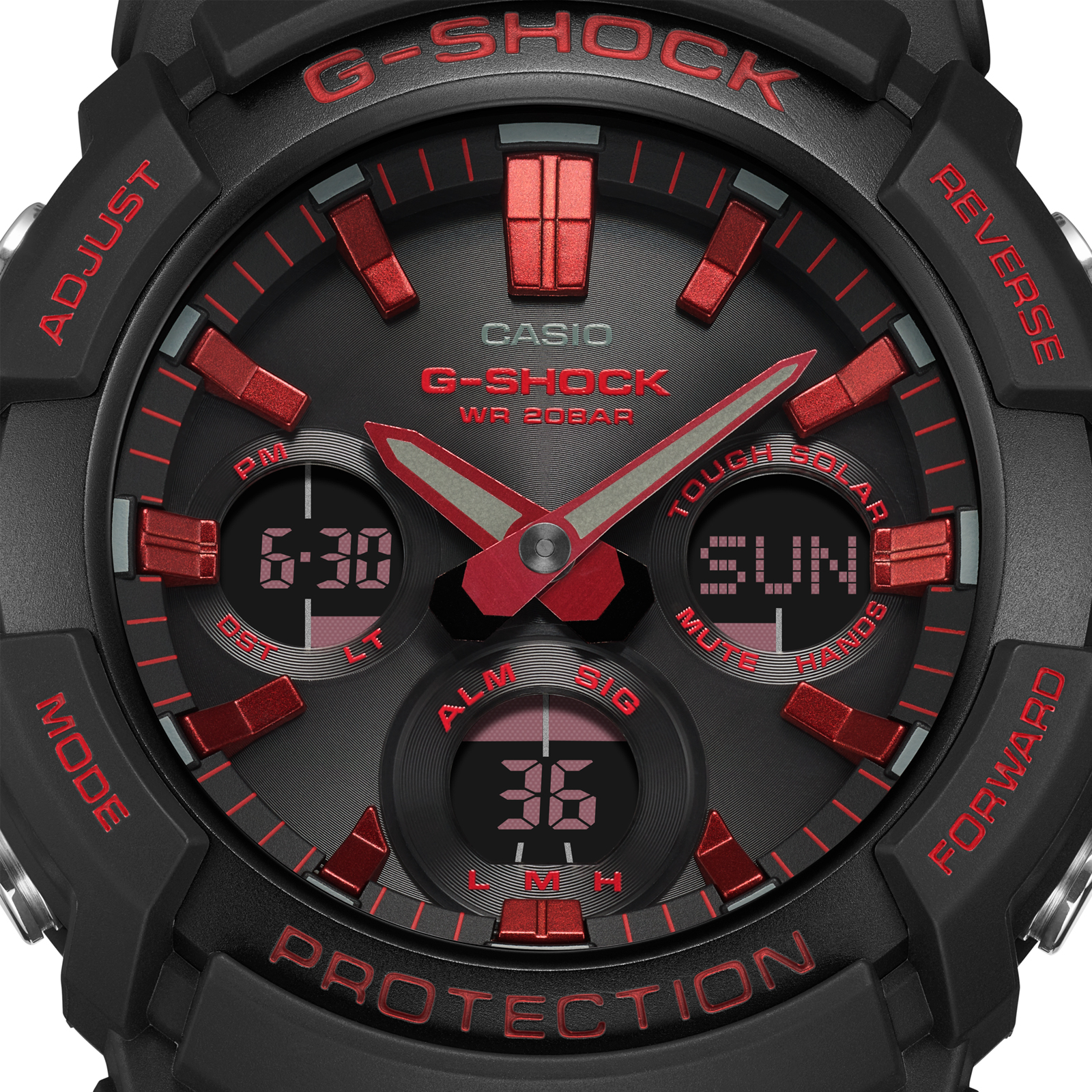 Reloj G-SHOCK GAS-100BNR-1A Resina/Aluminio Hombre Negro