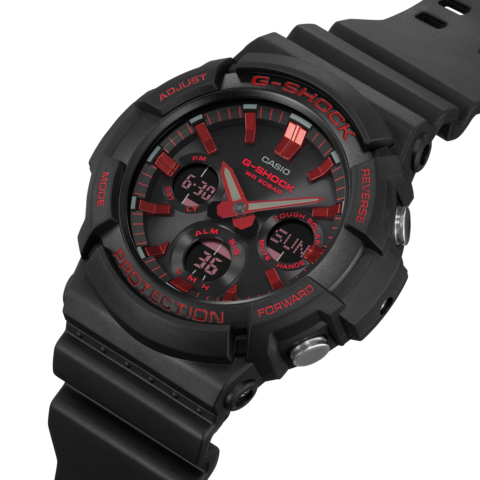 Reloj G-SHOCK GAS-100BNR-1A Resina/Aluminio Hombre Negro