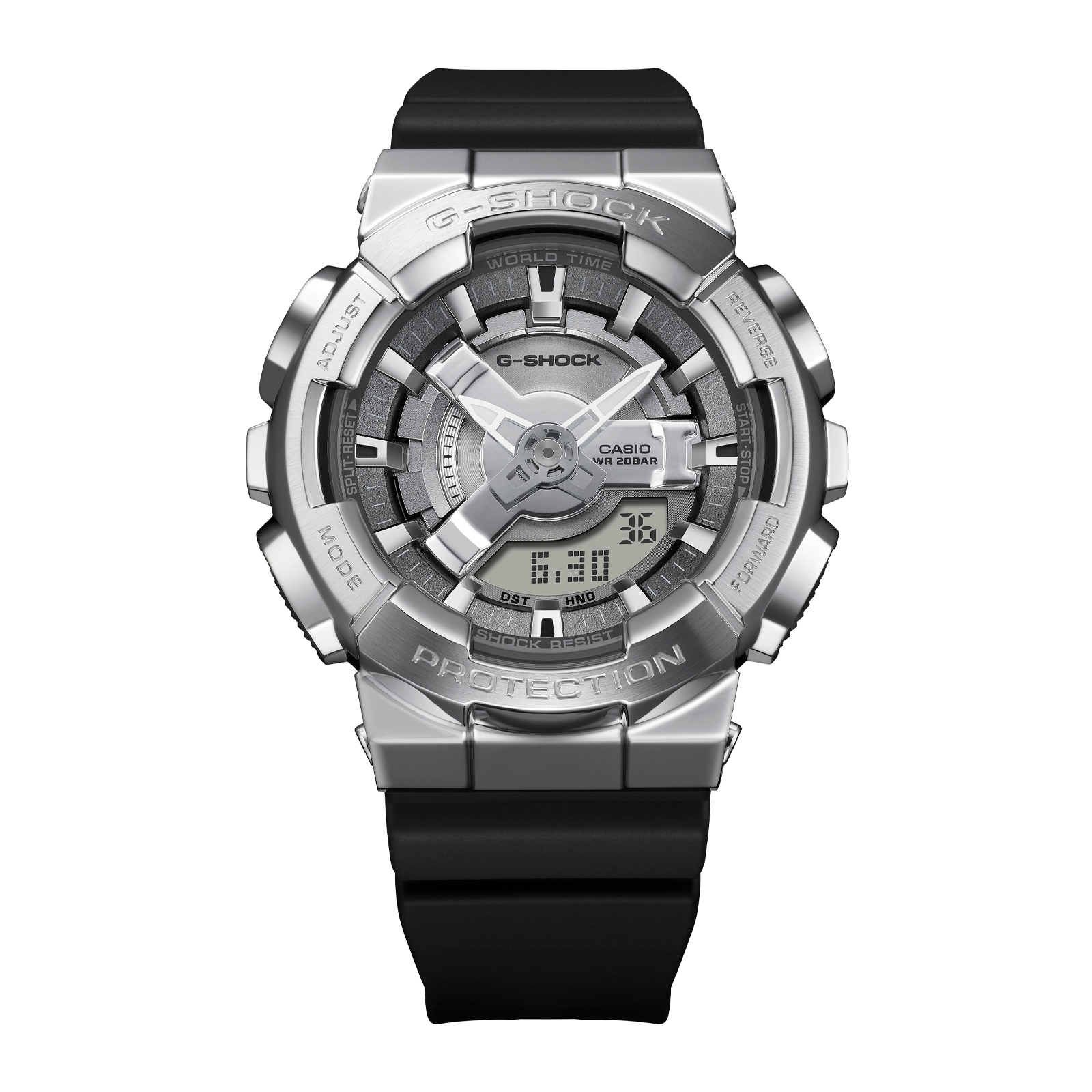 Reloj G-SHOCK GM-S110-1A Resina/Acero Mujer Plateado