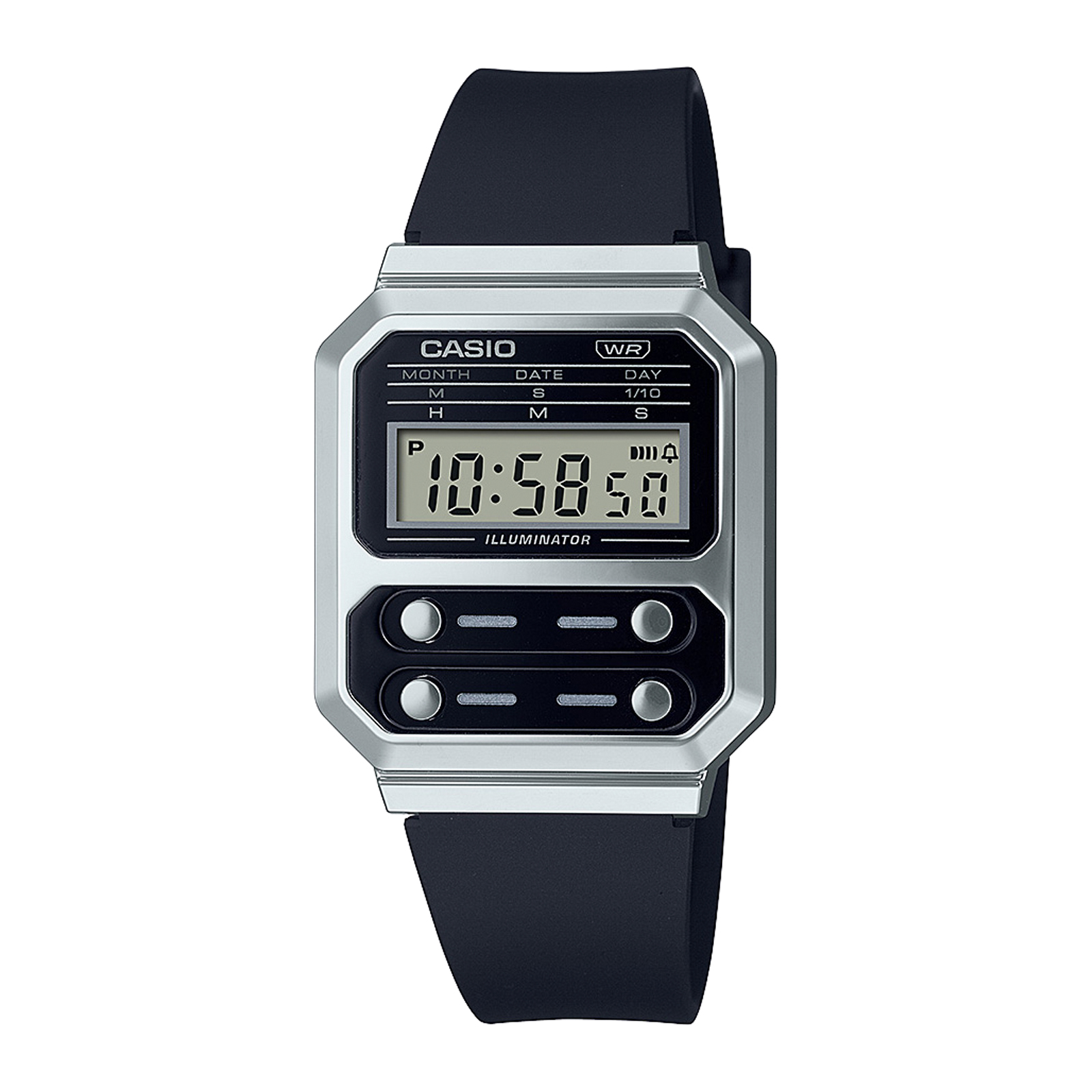 Reloj CASIO A100WEF-1A Resina Unisex Plateado