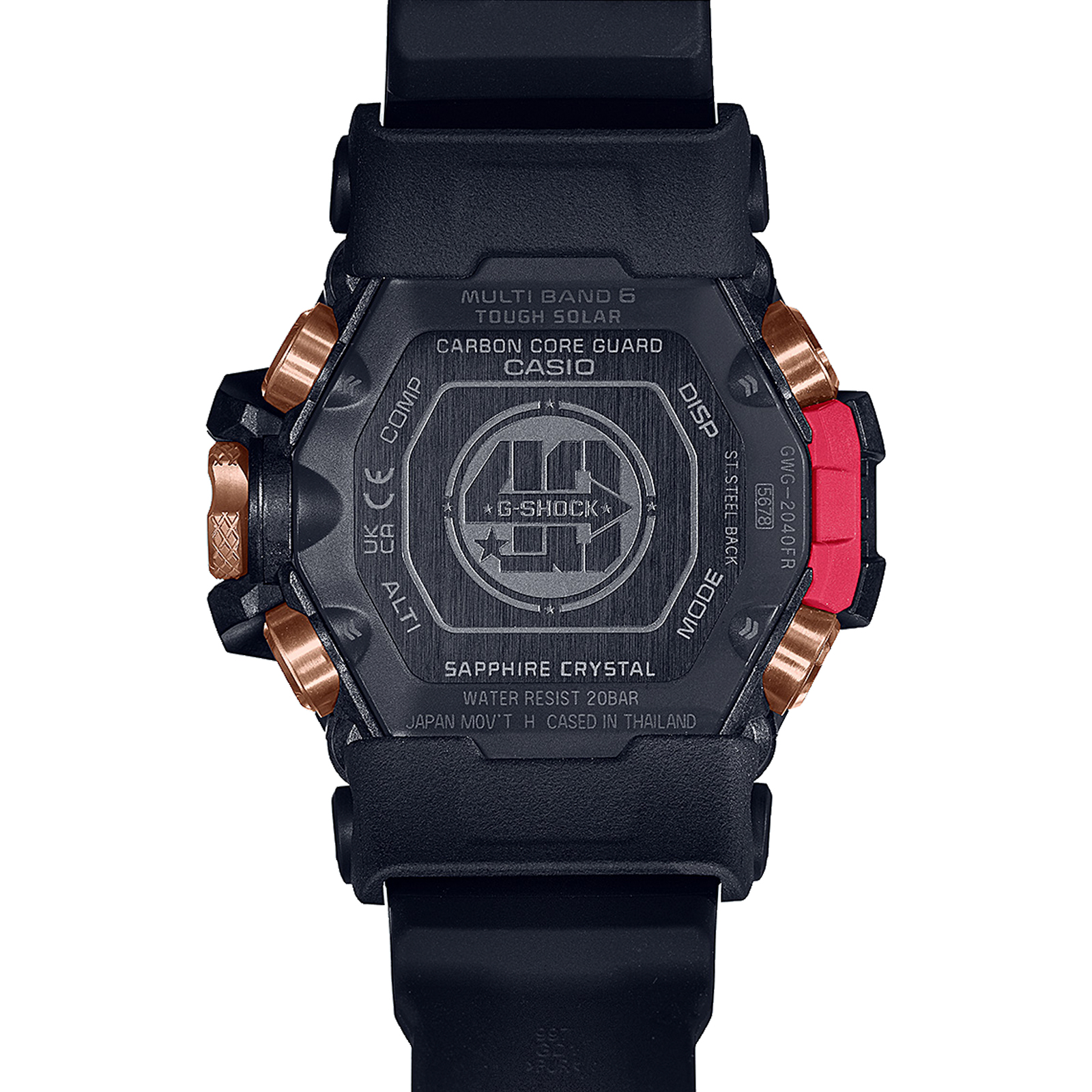 Reloj G-SHOCK GWG-2040FR-1A Resina/Acero Hombre Negro