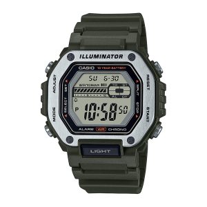 Reloj CASIO MWD-110H-3A Resina/Acero Hombre Verde/plateado
