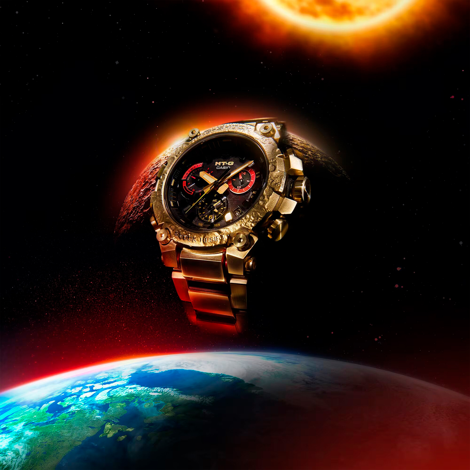 Reloj G-SHOCK MTG-B3000CX-9A Carbono/Acero Hombre Dorado