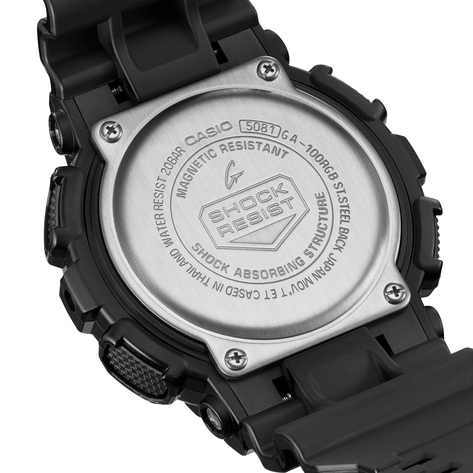 Reloj G-SHOCK GA-100RGB-1A Resina Hombre Negro