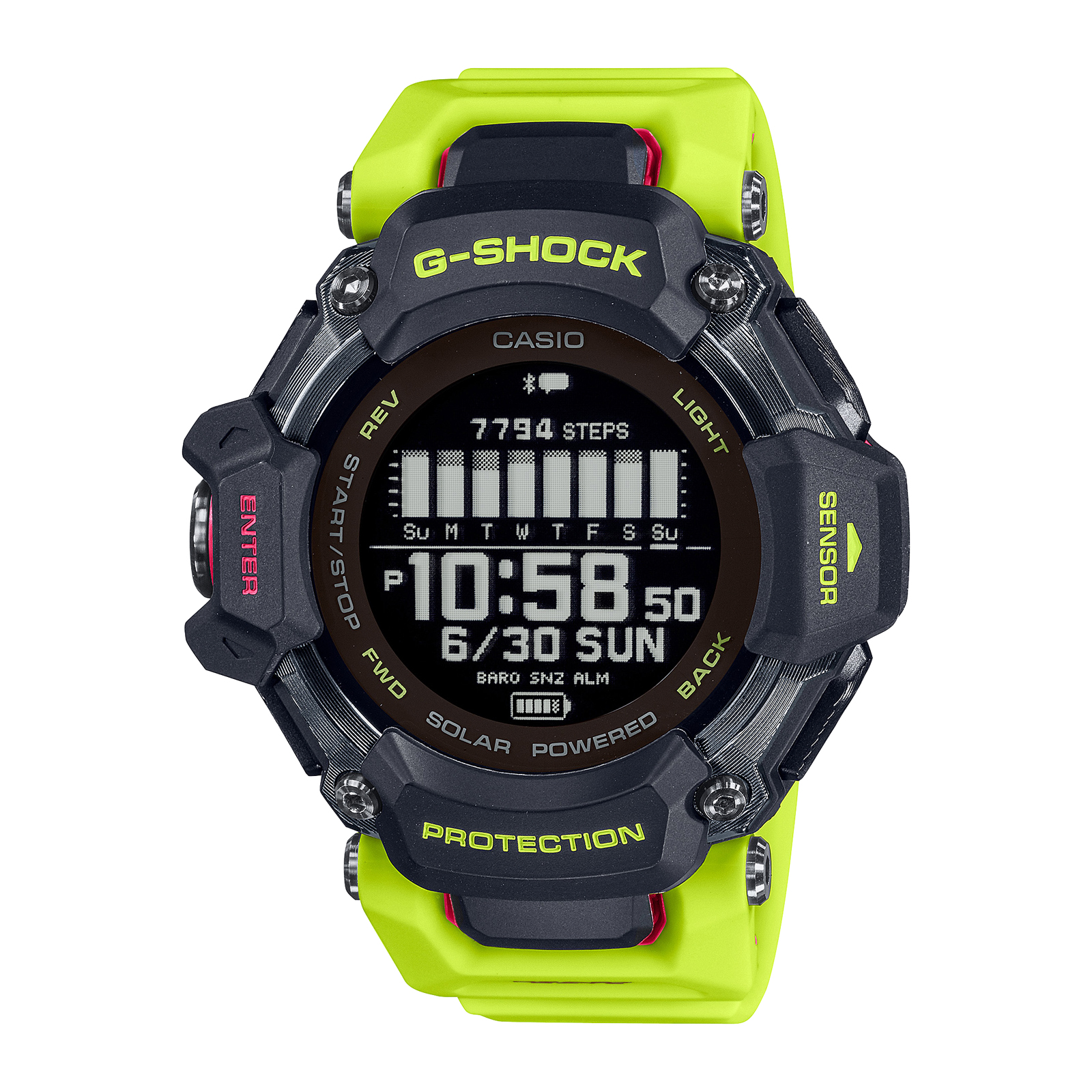 RELOJ G-SHOCK NEGRO VERDE, DEPORTIVO HOMBRE