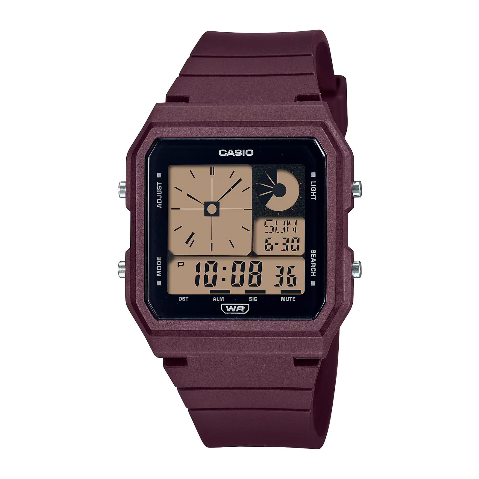 Reloj CASIO LF-20W-5A Resina Unisex Guinda