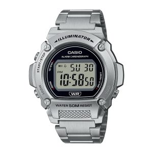 Reloj CASIO W-219HD-1A Resina Hombre Plateado