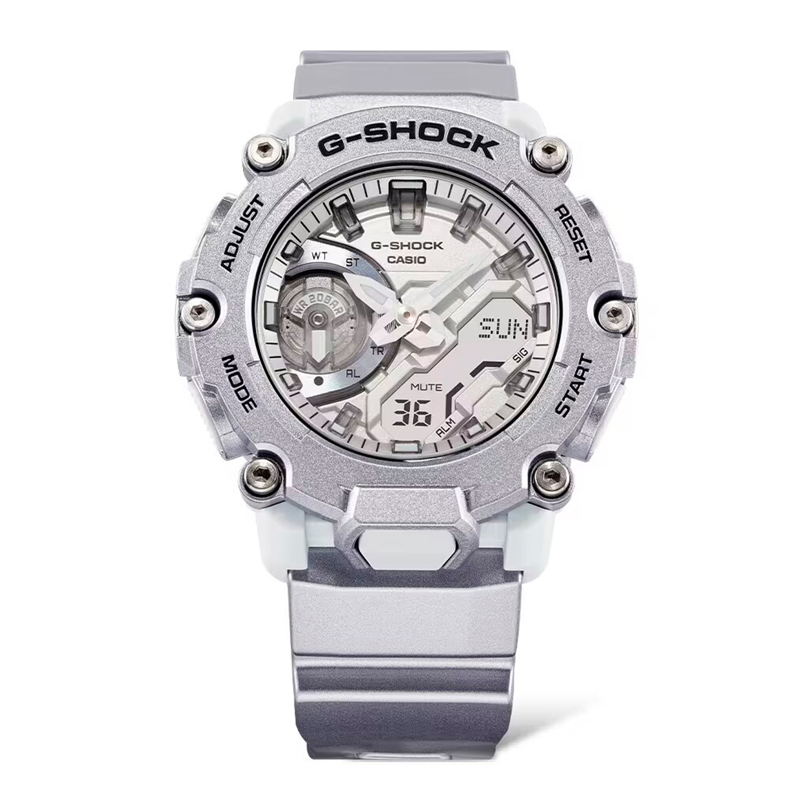 Reloj G-SHOCK GA-2200FF-8A Carbono/Resina Hombre Plateado