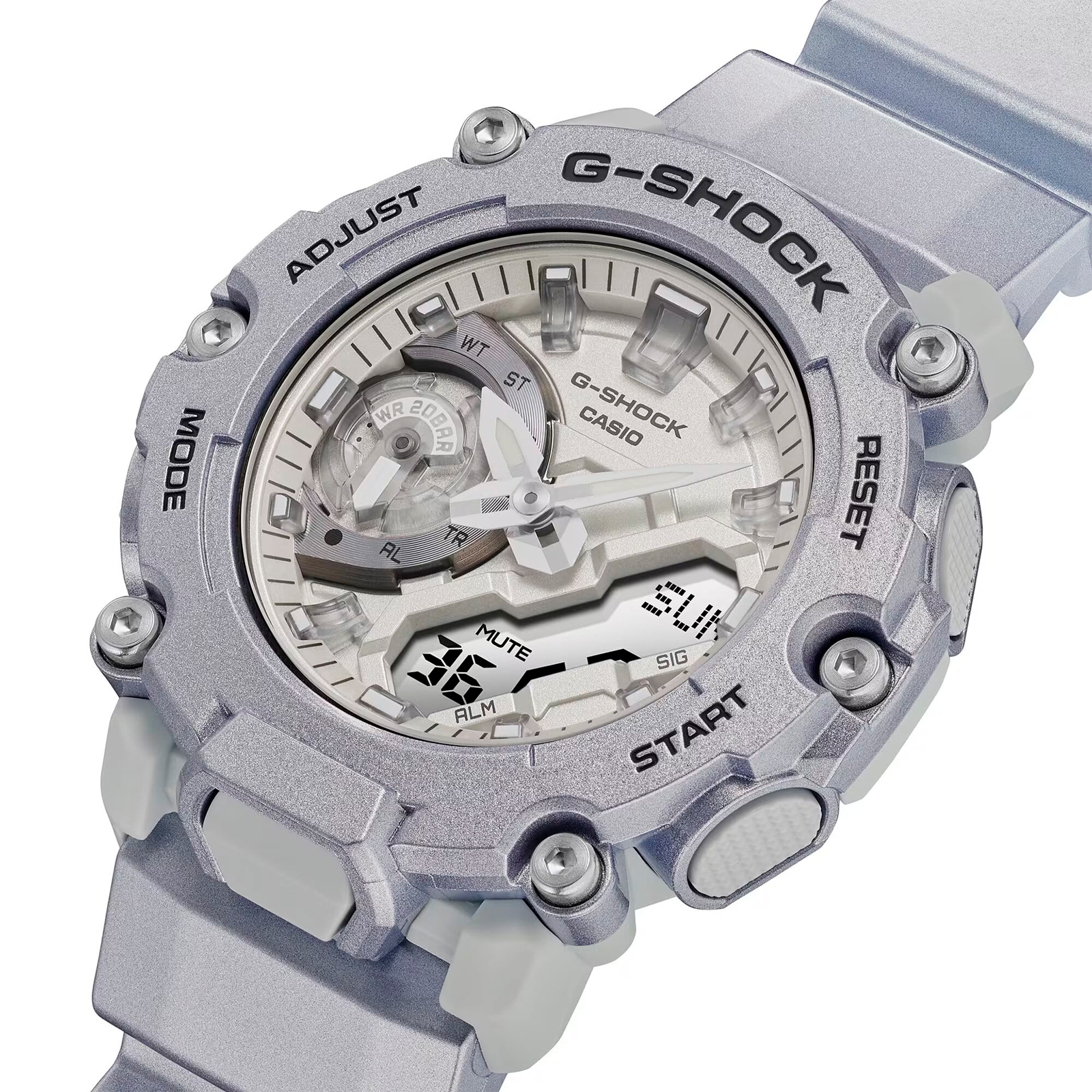 Reloj G-SHOCK GA-2200FF-8A Carbono/Resina Hombre Plateado