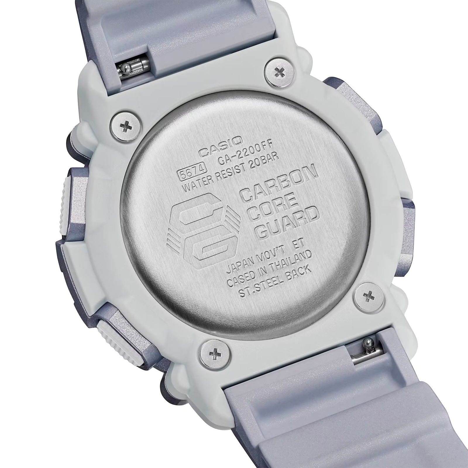 Reloj G-SHOCK GA-2200FF-8A Carbono/Resina Hombre Plateado