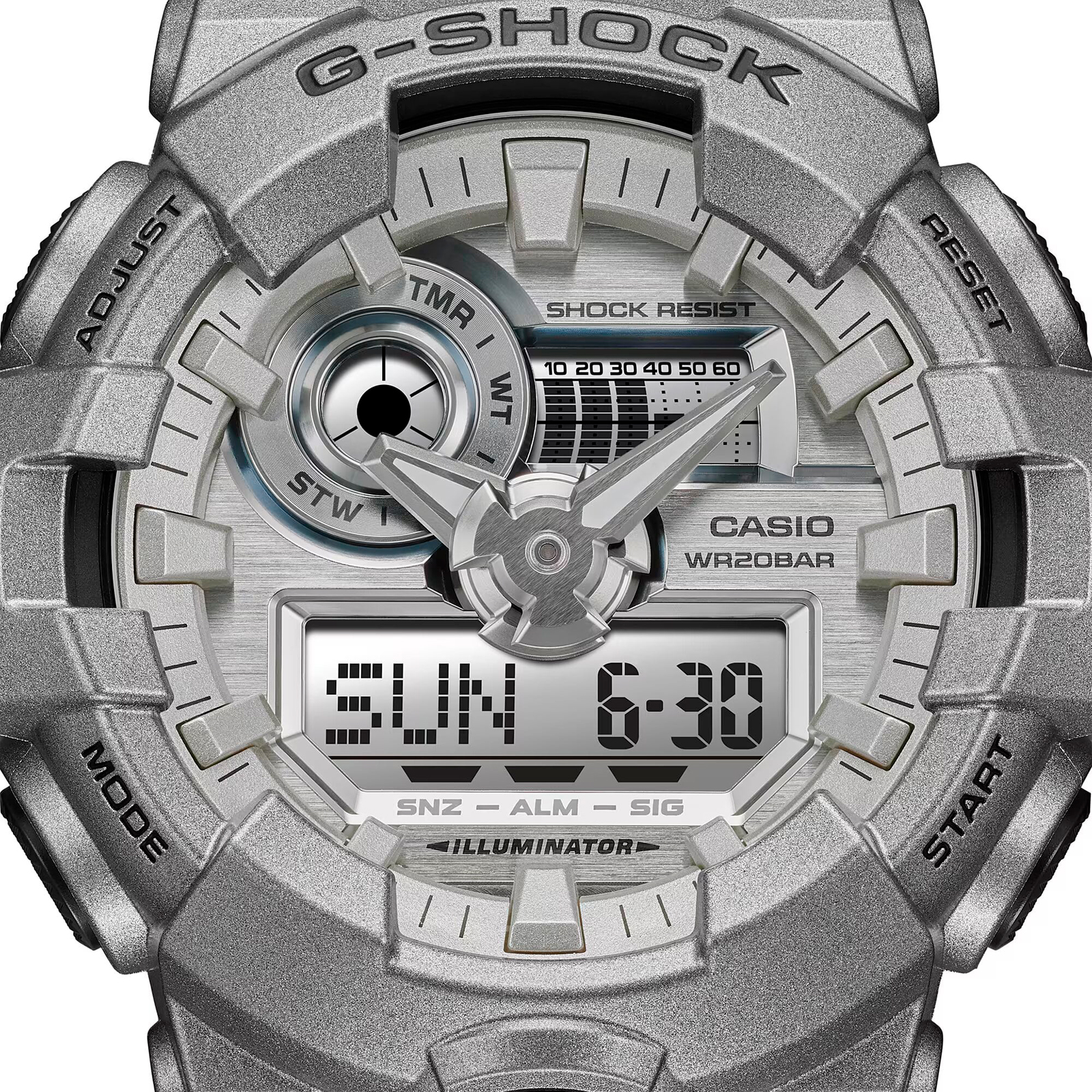 Reloj G-SHOCK GA-700FF-8A Resina Hombre Plateado