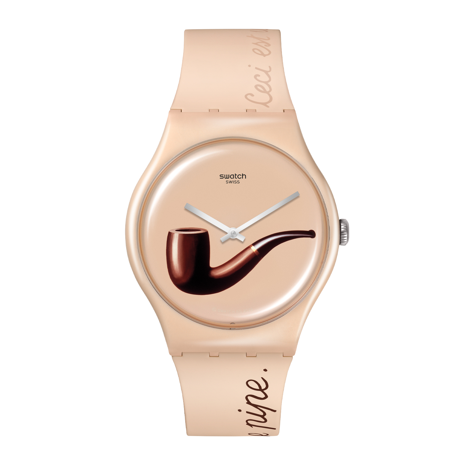 Reloj SWATCH LA TRAHISON DES IMAGES BY RENE MAGRITTE SO29Z124 Beige