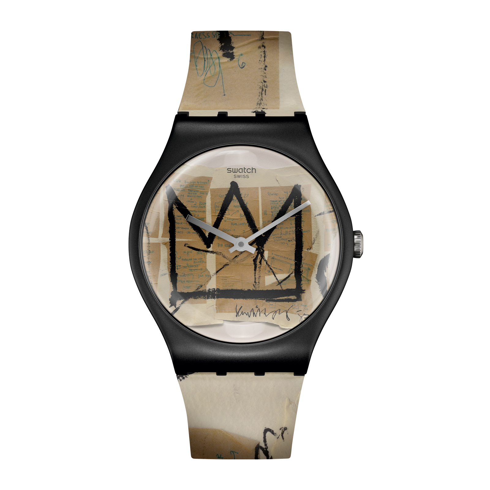 Reloj SWATCH UNTITLED BY JEAN-MICHEL BASQUIAT SUOZ355 Negro