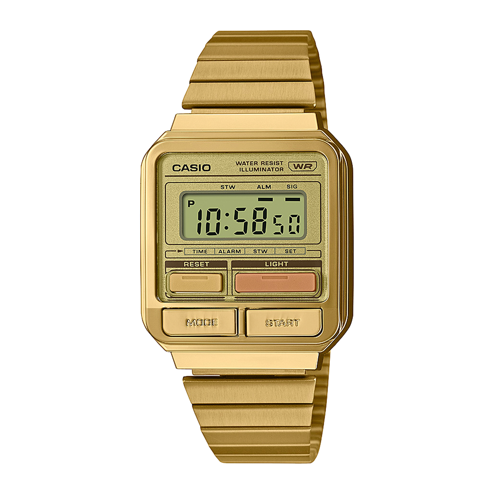 Reloj CASIO A120WEG-9A Resina Unisex Dorado