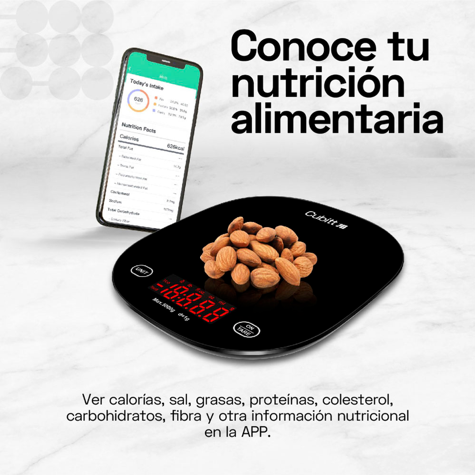 Balanza Inteligente CUBITT de Cocina Blanco