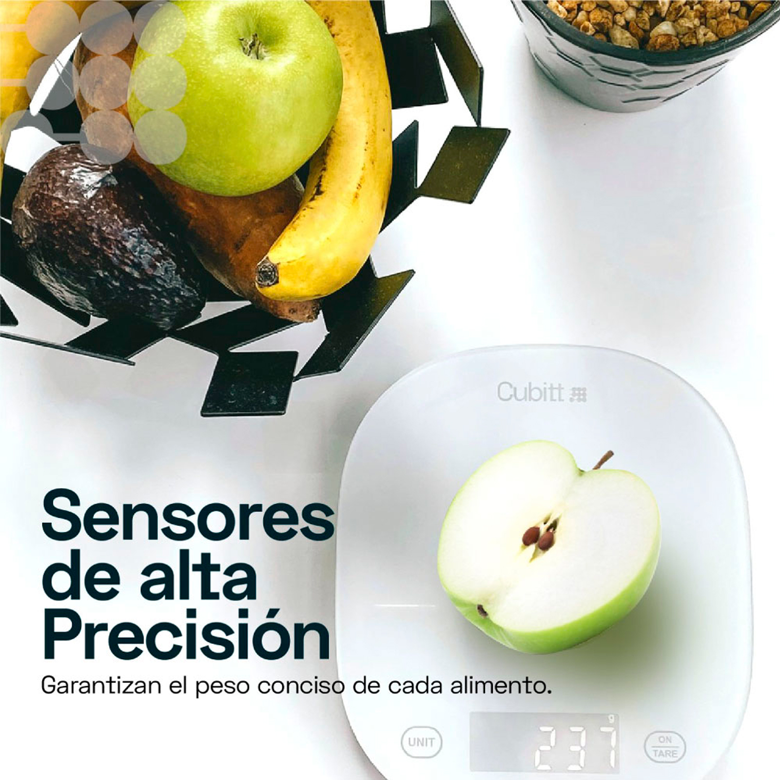 Balanza Inteligente CUBITT de Cocina Blanco