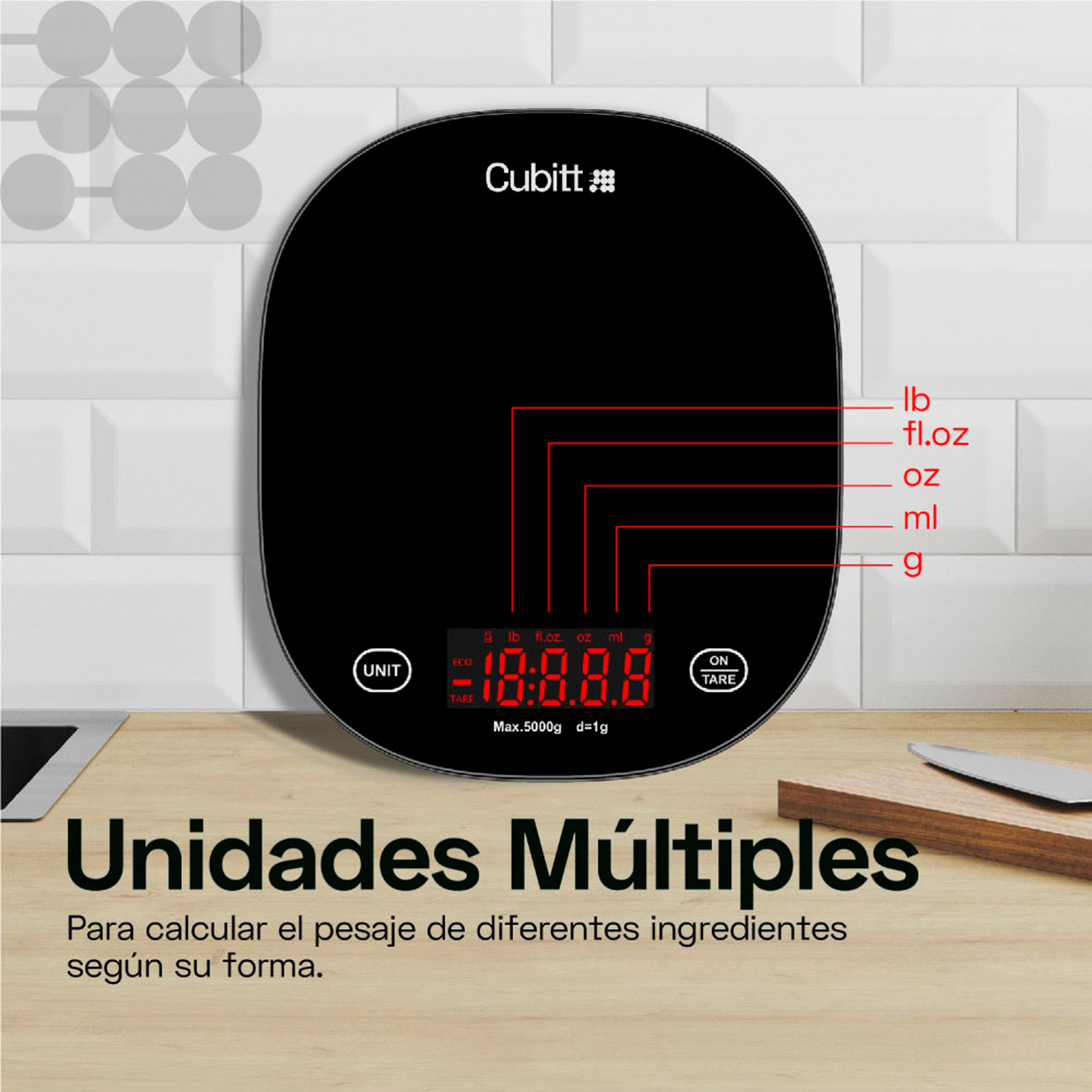 Balanza Inteligente CUBITT de Cocina Blanco