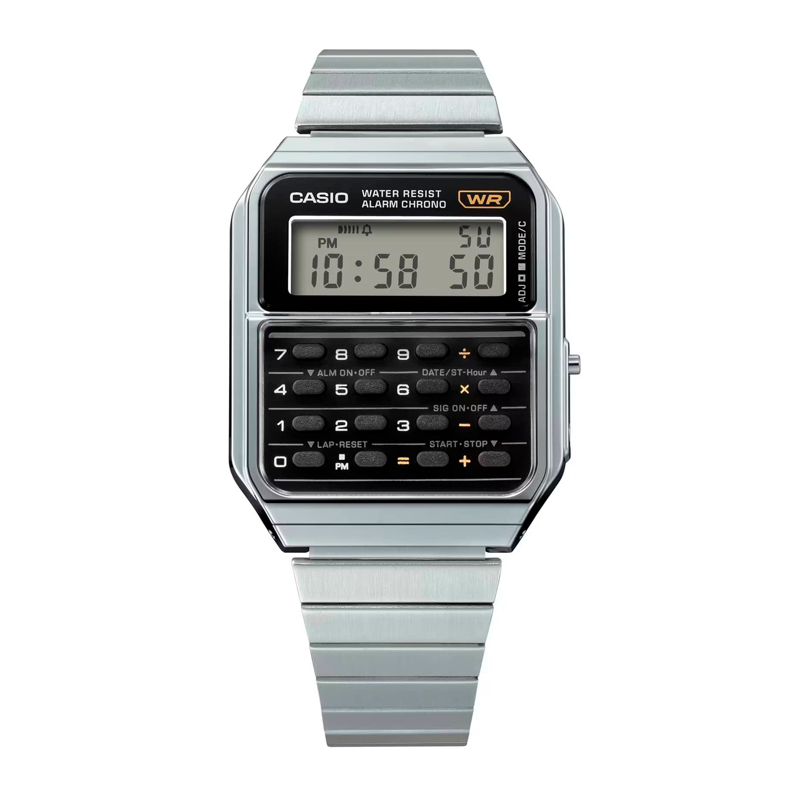 Reloj CASIO CA-500WE-1A Resina/Cromado Juvenil Plateado