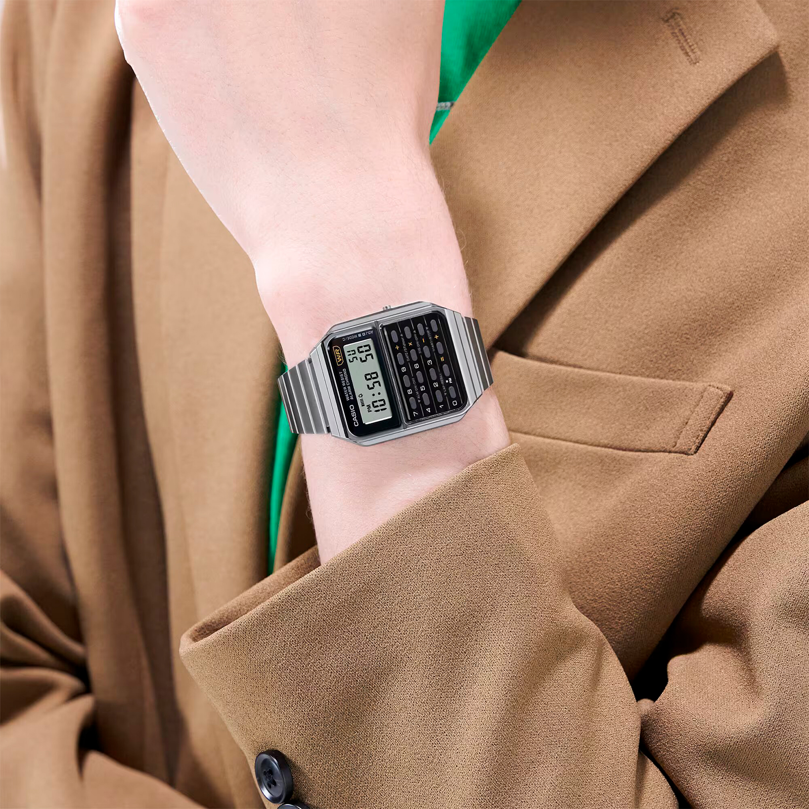 Reloj CASIO CA-500WE-1A Resina/Cromado Juvenil Plateado